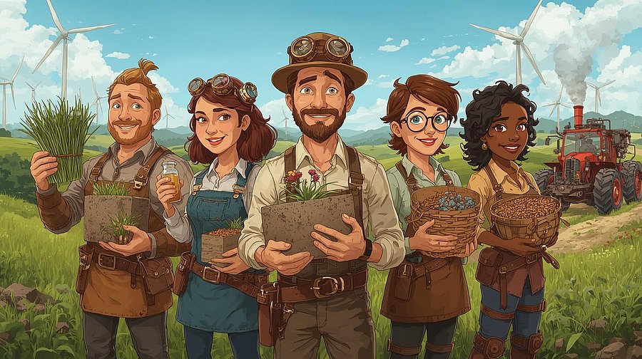 Ideenwettbewerb Bioökonomie 2025 Grafische Darstellung der Gewinner des Ideenwettbewerbs