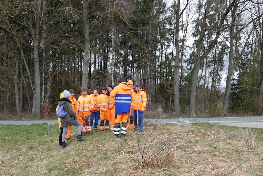 Besichtigung einer Projektfläche.