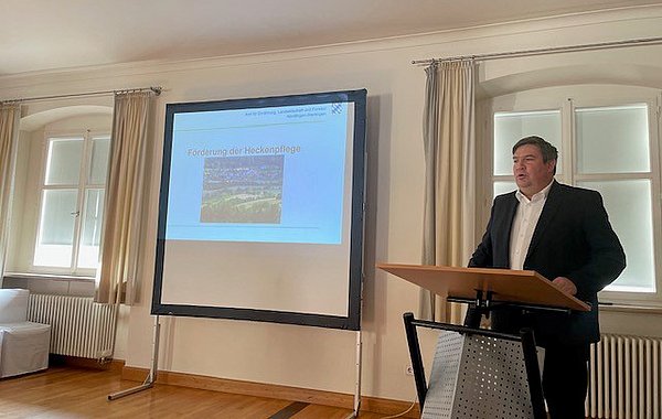 Begrüßung der Teilnehmenden durch Landrat Markus Müller. ©S. Kling, Donautal-Aktiv